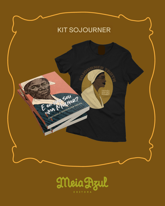 Kit Sojourner: 1 livro "A narrativa de Sojourner Truth"+ 1 camiseta preta tamanho P