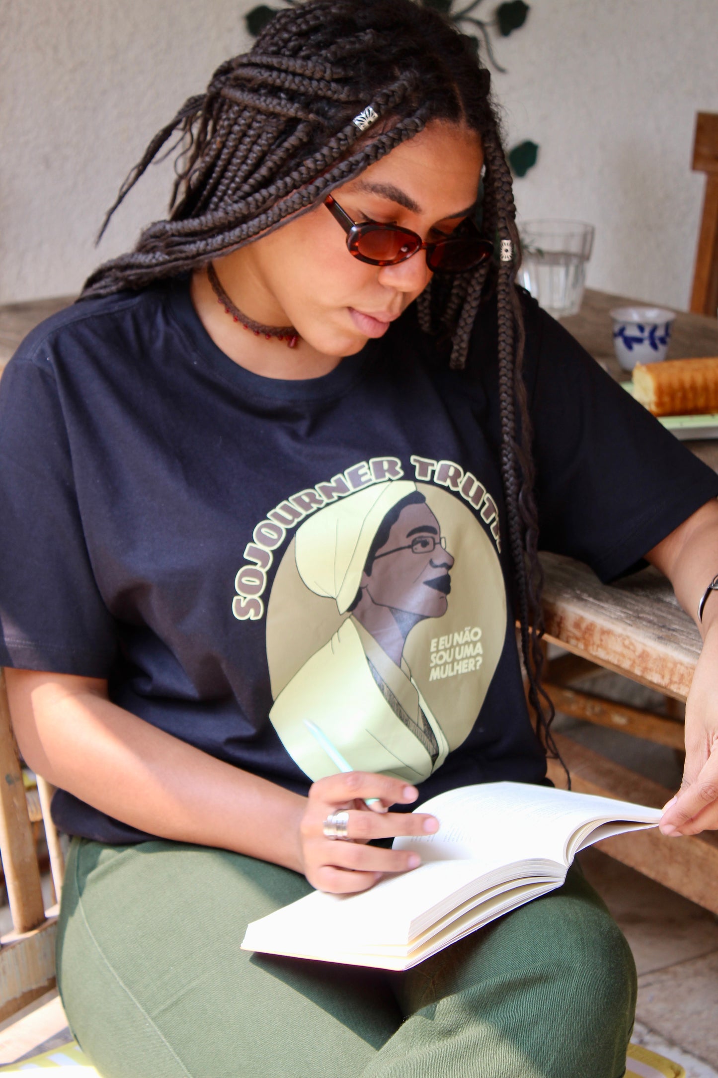 Camiseta Oversized Sojourner Truth (Preta)